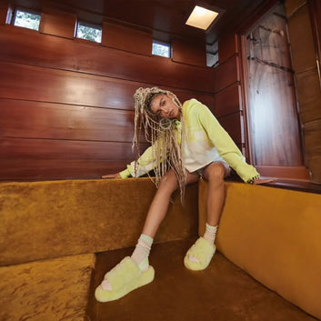 Women's Fluff Yeah Poppy Slide