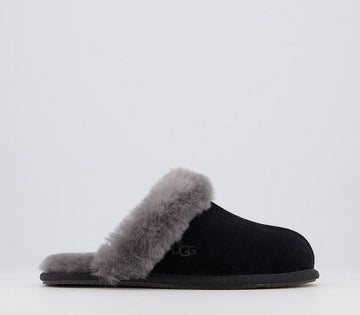 Womens UGG Scuffette Ii Black Grey Slippers