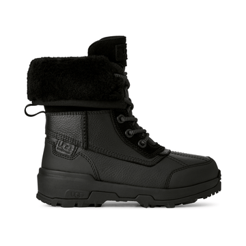 UGG Boys Adirondack Boot XXV Black Leather Waterproof