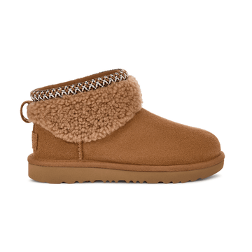 UGG Girls Classic Ultra Mini Maxi Curly Chestnut
