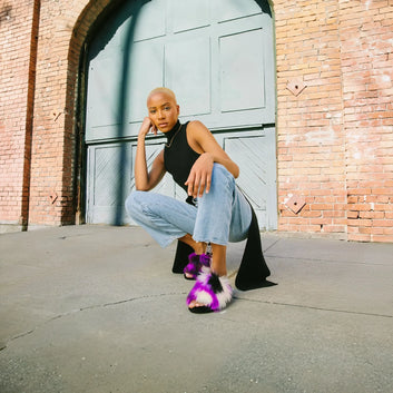 Women's Fluff Yeah Slide Tie Dye